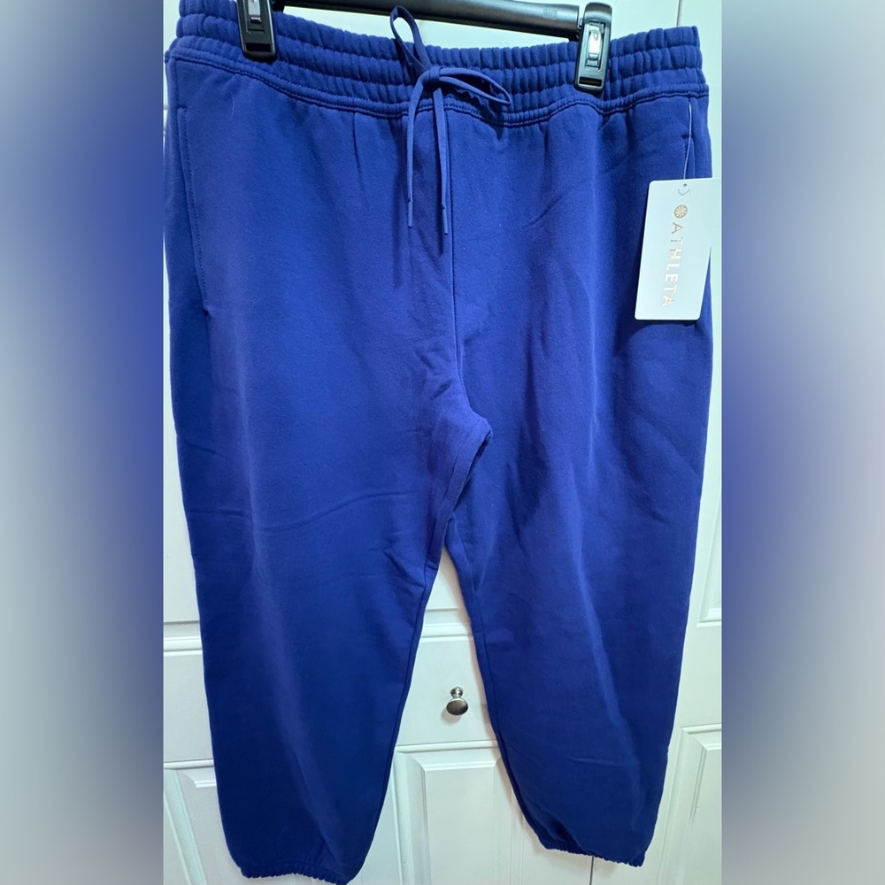 Athleta Easy Fleece Jogger in Blue/Purple